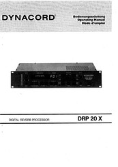 Dynacord DRP 20 X Operating Manual