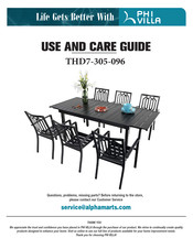 PHI VILLA THD7-305-096 Use And Care Manual
