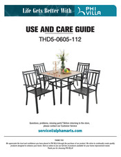 PHI VILLA THD5-0605-112 Use And Care Manual