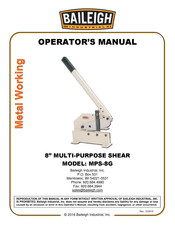 Baileigh Industrial MPS-8G Operator's Manual