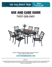 PHI VILLA THD7-326-2401 Use And Care Manual
