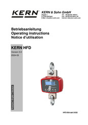KERN HFD 6T-3IP Operating Instructions Manual