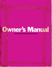 Advent 100A Owner's Manual