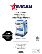 Omcan IC-CN-0050 Instruction Manual