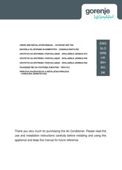 Gorenje PANDORA26OUT TE User And Installation Manual