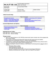 Matrix Fitness TM749 Setup Instruction