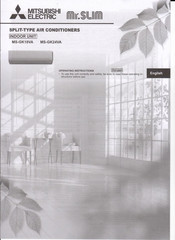 Mitsubishi Electric Mr.SLIM MS-GK18VA Operating Instructions Manual