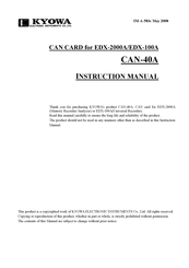 KYOWA CAN-40A Instruction Manual