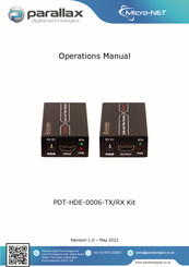 Parallax Micro-NET PDT-HDE-0006-RX Operation Manual