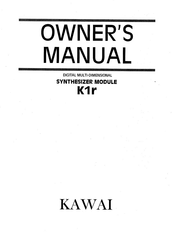 Kawai K1r Owner's Manual