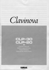 Yamaha Clavinova CLP-20 Owner's Manual