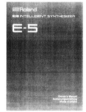 Roland E-5 Owner's Manual