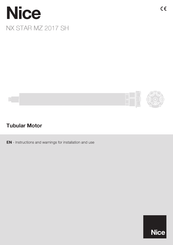 Nice NX FIT MZ 2017 SH BD Instructions And Warnings For Installation And Use