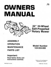 MT 124-553-000 Owner's Manual