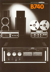 STUDER REVOX B740 Operating Instructions Manual