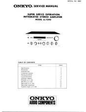 Onkyo A-7090 Service Manual