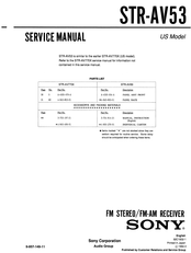 Sony STR-AV53 Service Manual