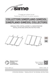 Sime SIMEPLANO Installation And Servicing Instruction