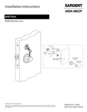Assa Abloy SARGENT ALP Trim 8200 Installation Instructions Manual