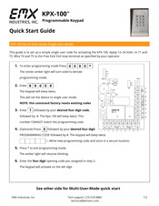 EMX Industries KPX-100 Quick Start Manual