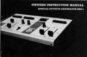 Sony SEG-1 Owner's Instruction Manual