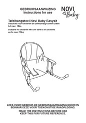 NOVI Baby Easysit Instructions For Use Manual