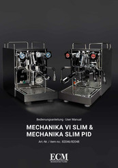 ECM Manufacture MECHANIKA SLIM PID User Manual