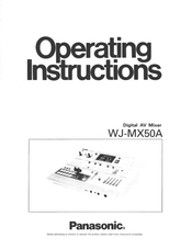 Panasonic WJMX50A - DIGITAL MIXER Operating Instructions Manual