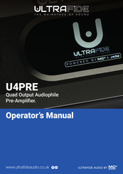 MC2 Audio ULTRAFIDE AUDIO U4PRE Operator's Manual