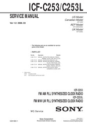 Sony ICF-C253L Service Manual
