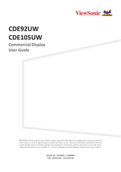 ViewSonic CDE105UW User Manual