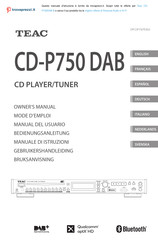 Teac CD-P750 DAB Owner's Manual