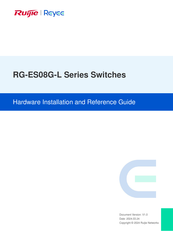 Ruijie Reyee RG-ES08G-L Series Hardware  Installation And Reference Manual