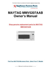 Maytag MMV5207AAB Service Manual