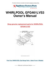 Whirlpool GFG461LVS3 User Instructions