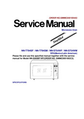 Panasonic NN-T794SM Service Manual