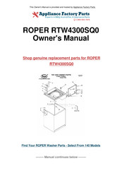 Whirlpool Roper RTW4300SQ0 User Instructions