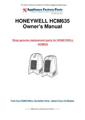 Honeywell QuietCare HCM-630 Series Owner's Manual