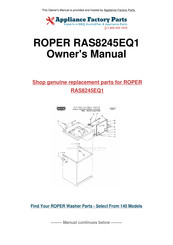 Whirlpool Roper RAS8245EQ1 Use And Care Manual