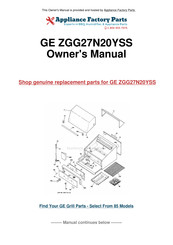GE Monogram ZGG27N20YSS Use And Care Manual