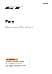 GT Fury Owner's Manual Supplement