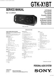 Sony GTK-X1BT Service Manual