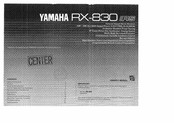Yamaha RX-830 RS Owner's Manual