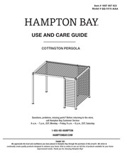 HAMPTON BAY COTTINGTON GG-11111-AAA Use And Care Manual