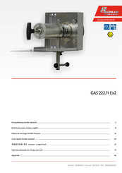 Bühler technologies GAS 222.11 Ex2 Brief Instructions