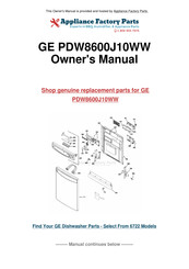 GE Profile PDW8600J10WW Operating Instructions Manual