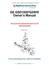 GE GSD1900 Use And Care Manual