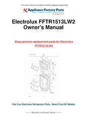 Electrolux FRIGIDAIRE FFTR1513LW2 Use & Care Manual