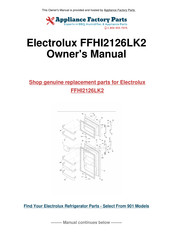 Electrolux FRIGIDAIRE FFHI2126LK2 Use & Care Manual