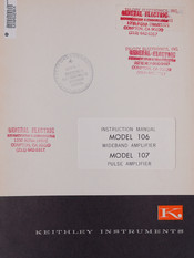 Keithley 107 Instruction Manual